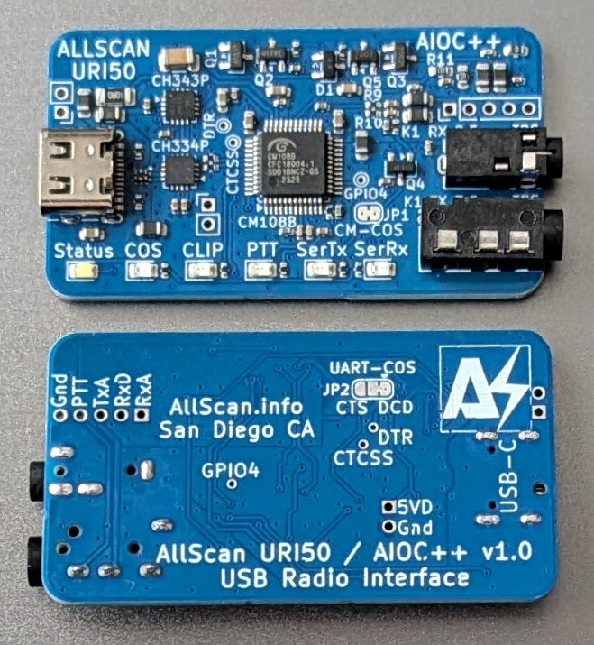 AllScan.info URI50 board top and bottom AllScan.info URI50 board top and bottom