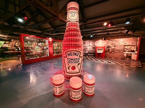 exhibit, display, ketchup, bottle