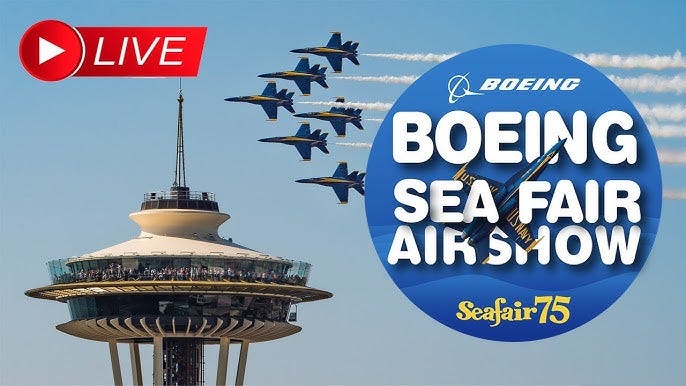 Seafair Air Show & H1 Unlimited Cup 🇺🇸🛩🚁🚤😀🇺🇸