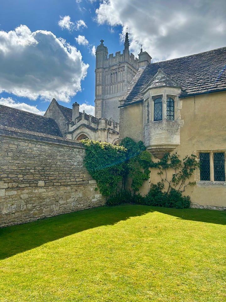 Westwood Manor, the entrance and view of the church.