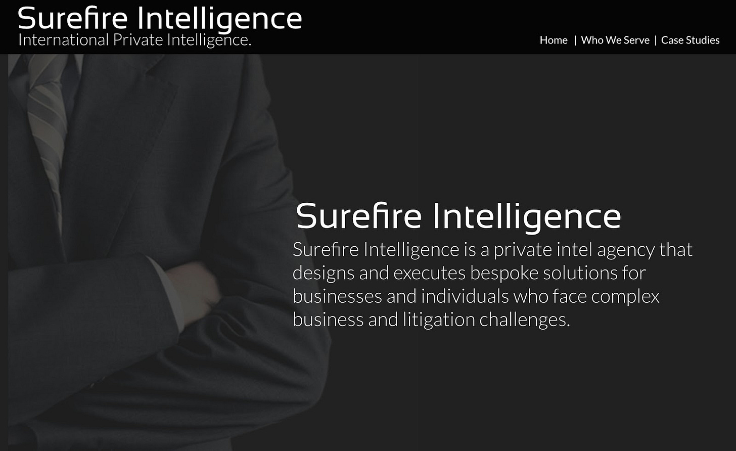 Surefire Intelligence website Surefire Intelligence website