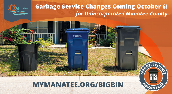 Manatee County to Launch New “Big Bin” Trash Collection System October 6