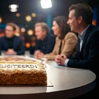 Wie laat de taart dan staan?