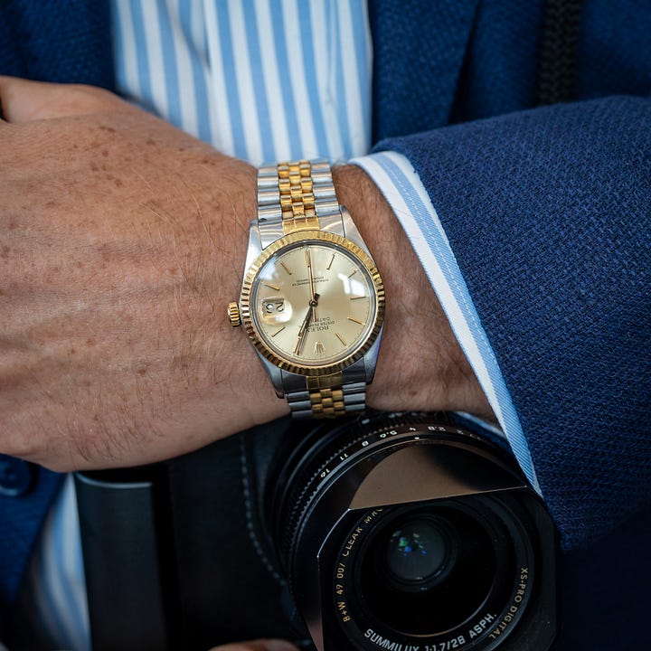 Wesley's grandfather's Datejust, and Justin's "Big Red" Daytona 6265.