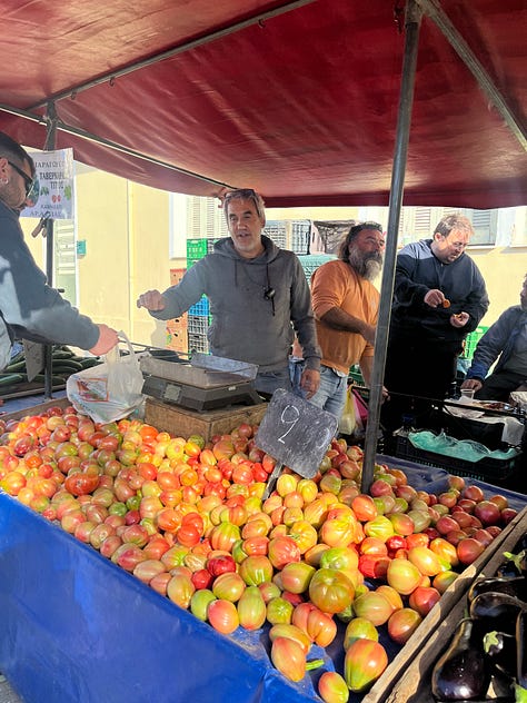 On Saturday, there’s Open Bazaar where you can pick up fresh fruits, cheese, olives, and herbs, plus nice souvlaki stands, or simply for a stroll to experience the chaotic, uplifting market energy.