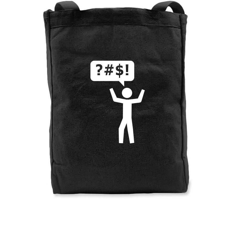 WokeNFree Exchange, a Black Recycled Cotton Tote Bag