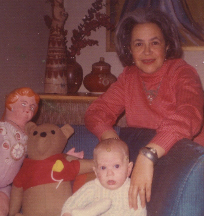 Fredelle Maynard with grandson