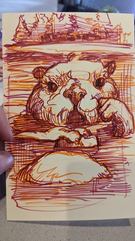 Just a gallery of nonsense drawings, you ain't missing much.