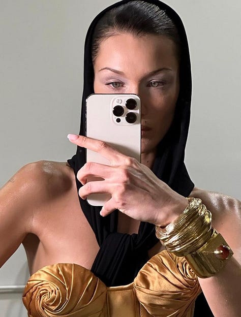 Skinny brows on Bella Hadid, Doja Cat, Gabriette B.