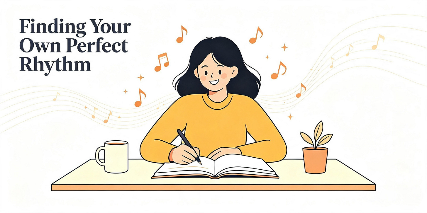 Finding Your Own Perfect Rhythm Illustration by Ms. Glayring at Substack