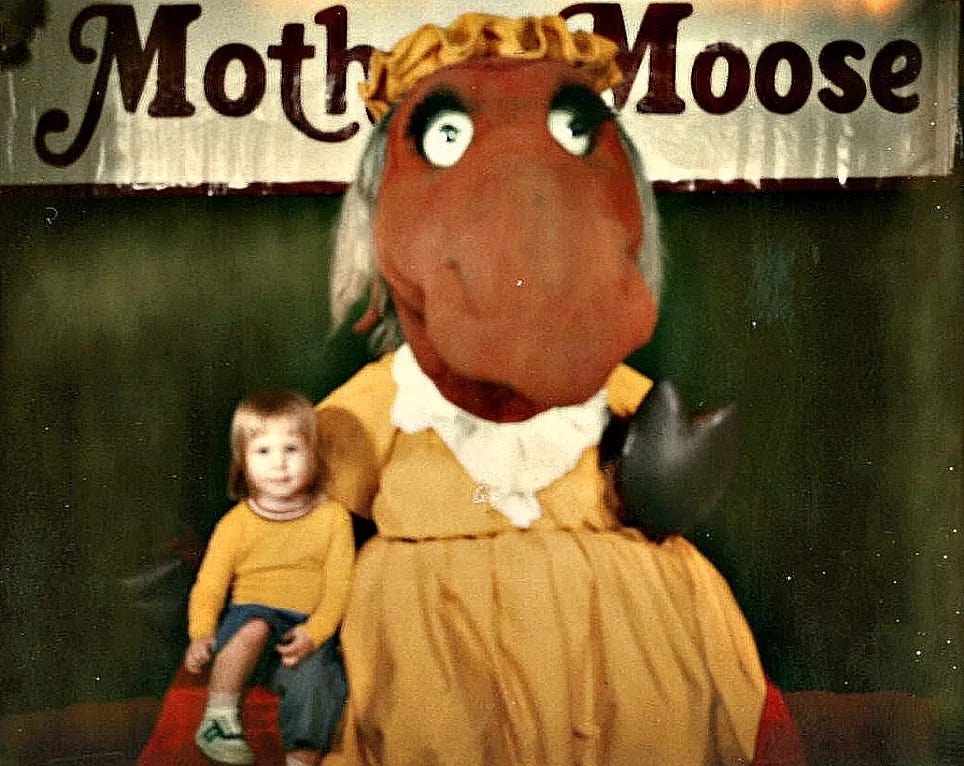 Mother Moose character from the Mother Moose kids TV show in Anchorage, Alaska.