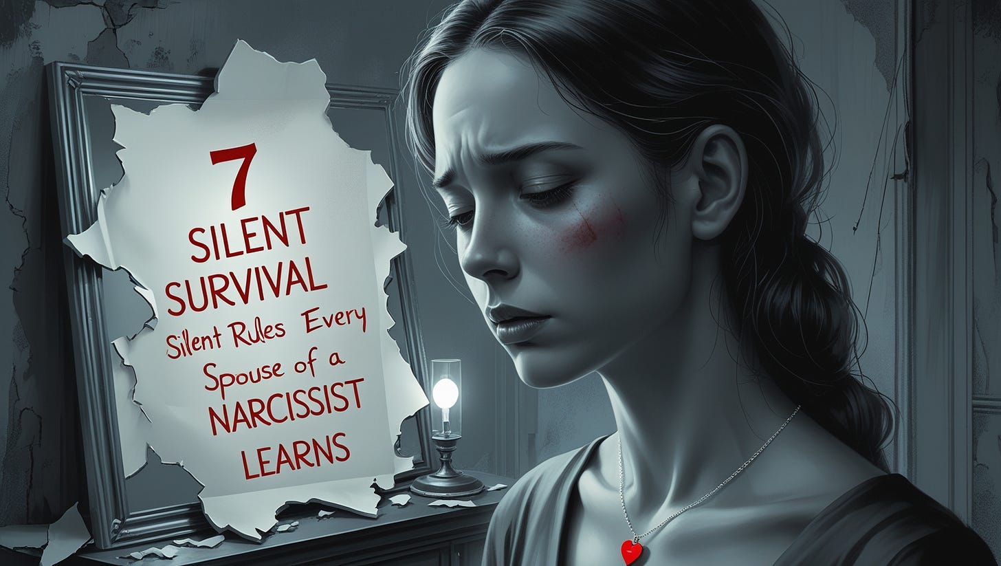 7 Silent Survival Rules Every Spouse of a Narcissist Learns