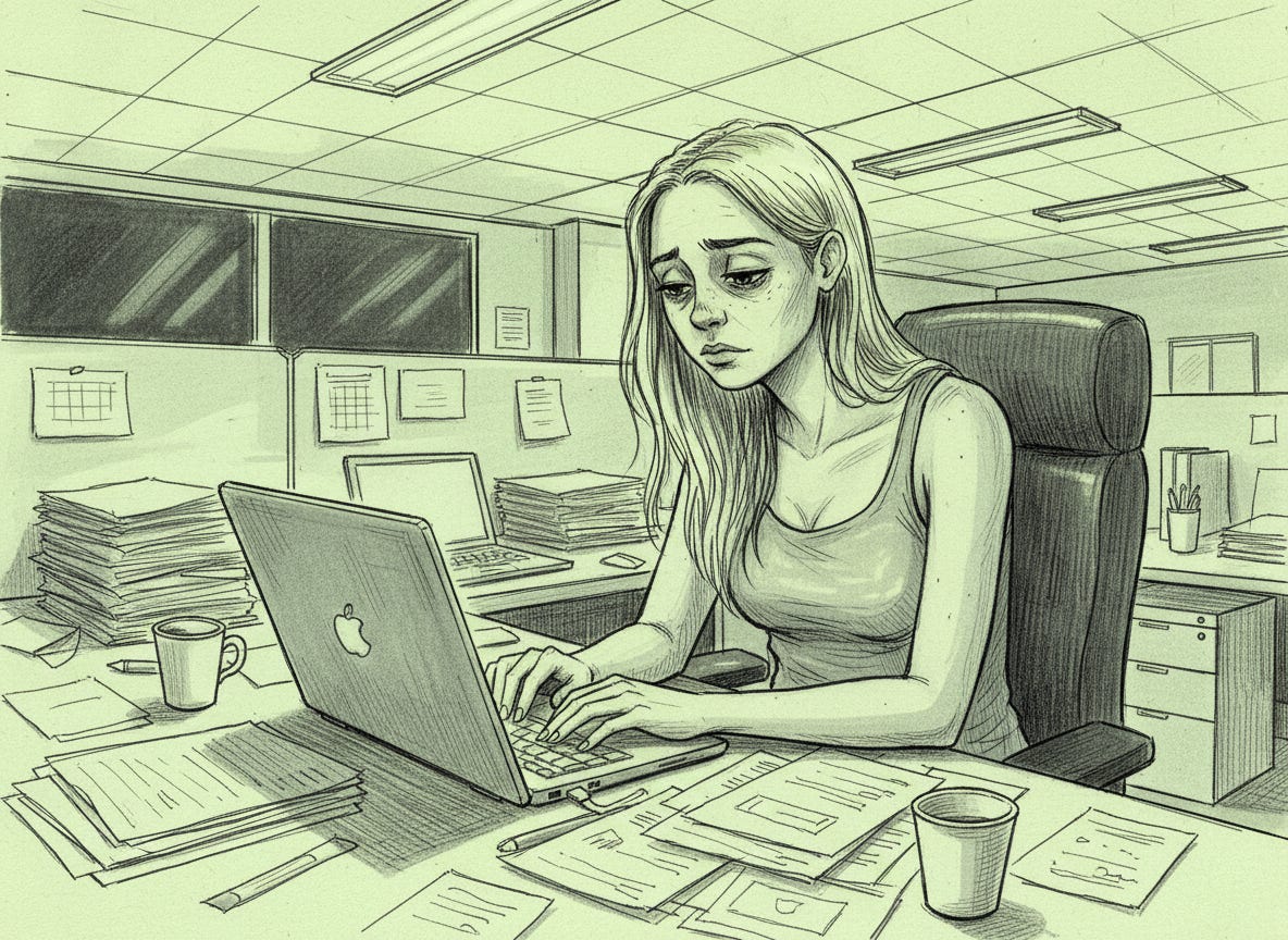 An image representing depression in the workplace