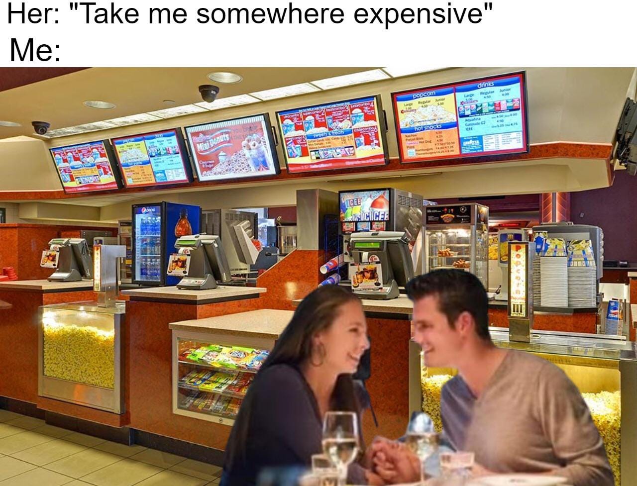 Cinema food is more expensive than the movie ticket! : r/meme