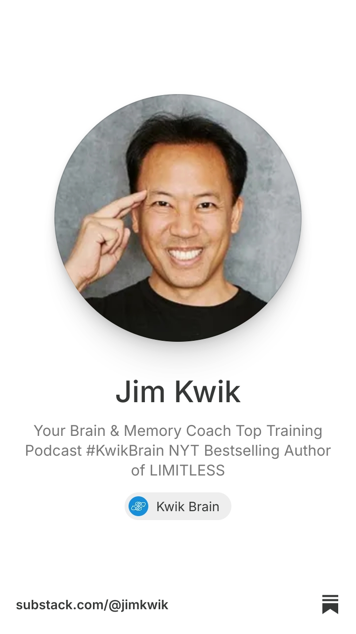 Jim Kwik | Substack