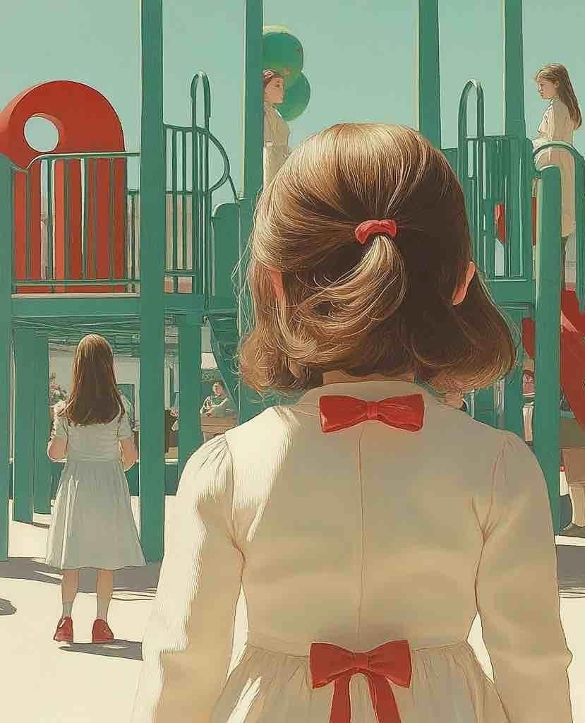 a child in school dealing with childhood trauma from bullying
