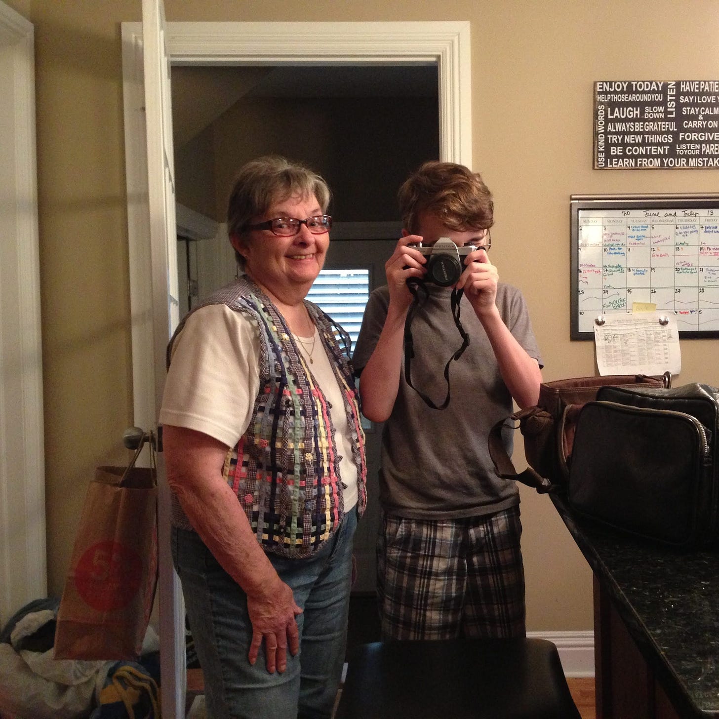 Receiving my first camera from my lovely Gram