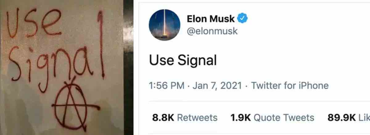 Elon Musk recommends using Signal