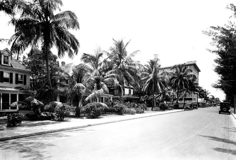 View of the Urmey Hotel off in the distance in 1921.