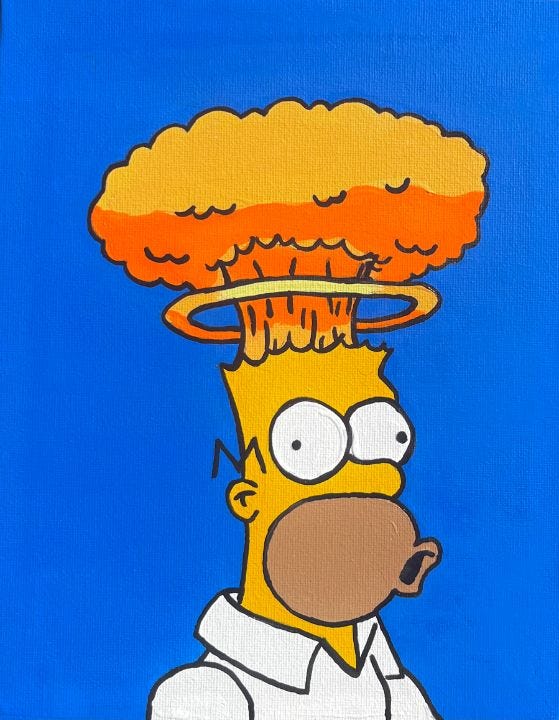 Homer Simpson Exploding Head -
        Westlands Agency - Paintings & Prints, Childrens Art, TV
        Shows & Movies - ArtPal