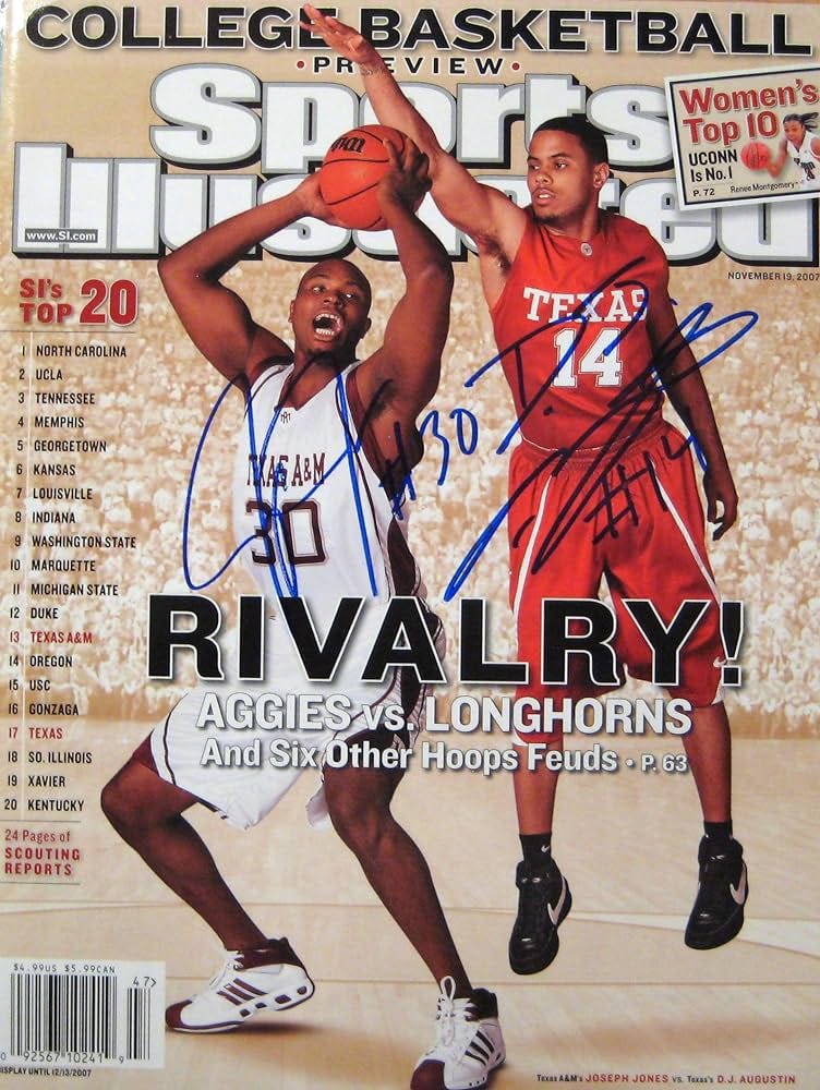 Augustin, DJ & Jones, Joseph 11/19/07 autographed magazine at Amazon's  Sports Collectibles Store