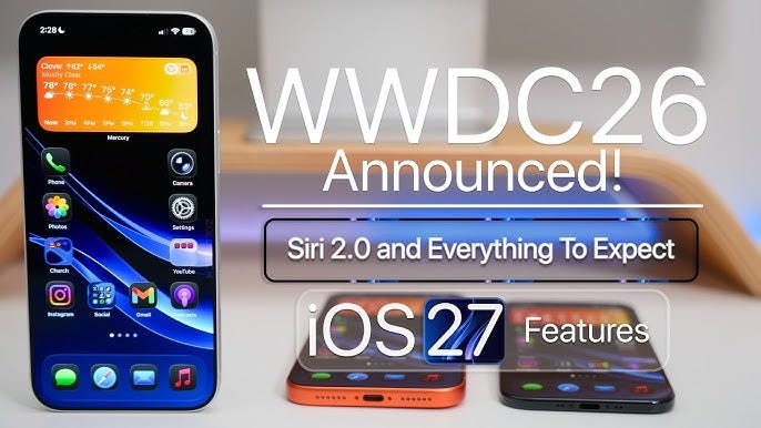 WWDC 2026 Officially Announced! - iOS 27 Features, Siri 2.0 WWDC 2026 Officially Announced! - iOS 27 Features, Siri 2.0