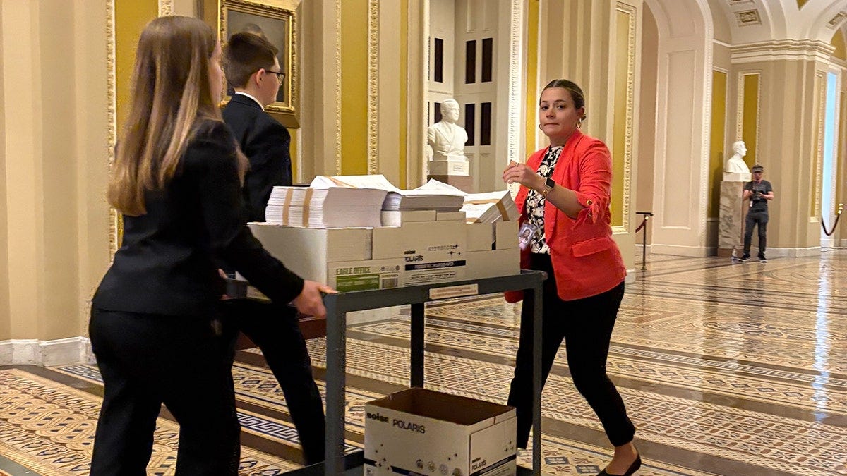 The Big Beautiful Bill text being taken to the Floor The Big Beautiful Bill text being taken to the Floor