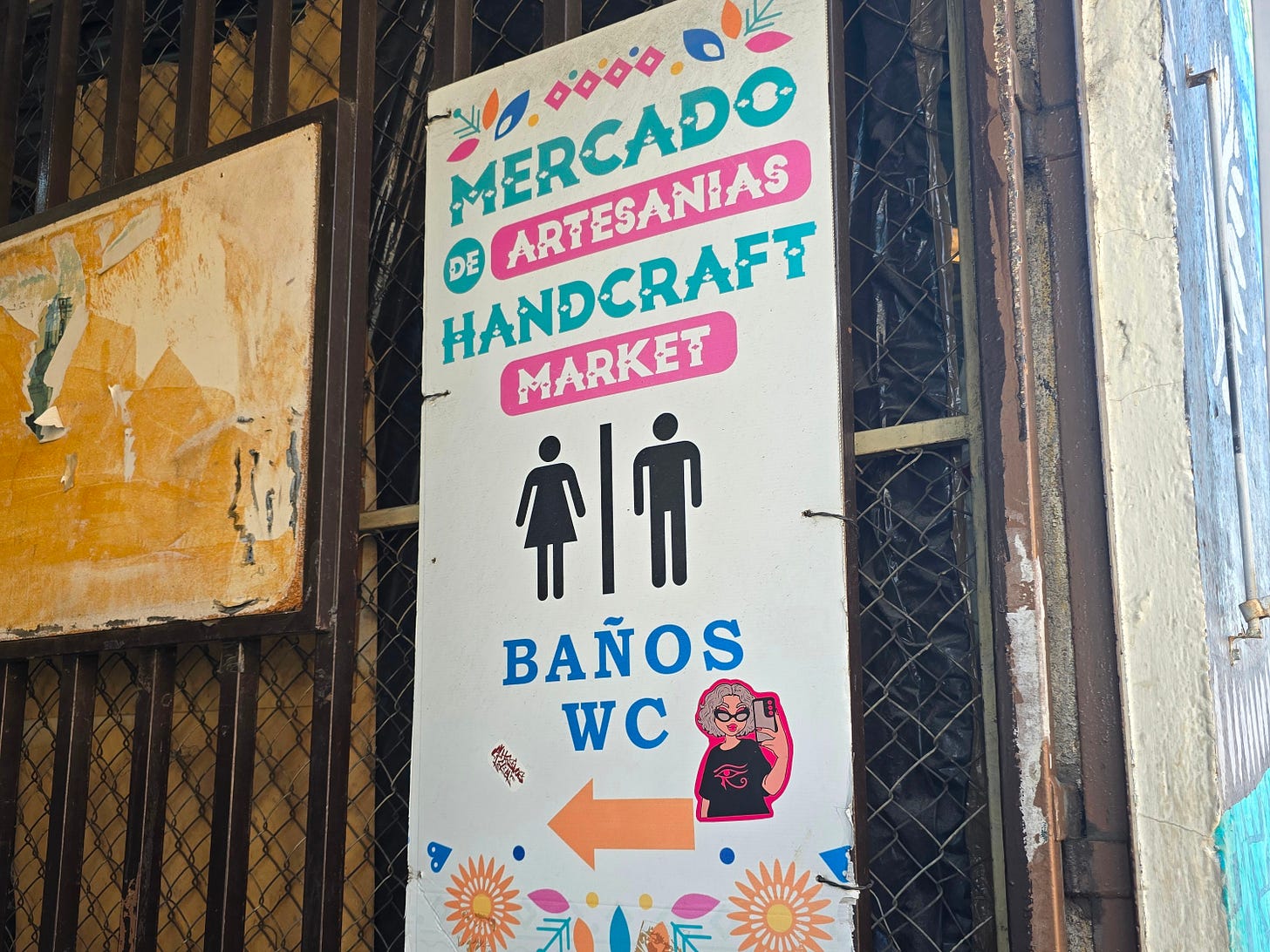 bathroom sign, Mexico City