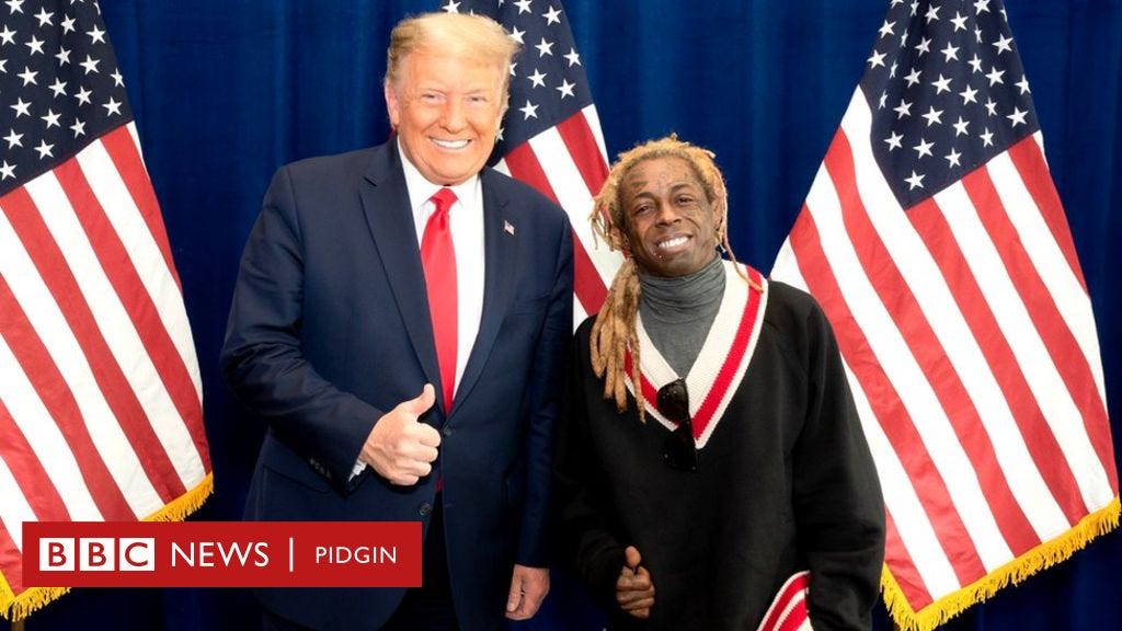 US election 2020: Trump new 'Platinum Plan' wey get support from Lil' Wayne  dey target black Americans - BBC News Pidgin