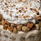 Chocolate Chip Cookie Dough Ice Cream Cake with Maple Candied Peanuts
