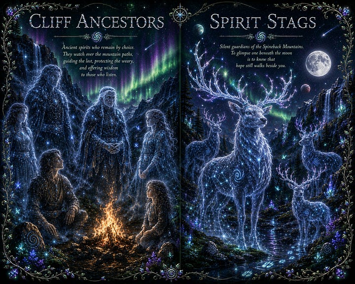 Images of various types of spirits and supernatural beigns.