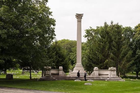 Is George Pullman buried under steel and concrete in Graceland Cemetery? | Chicago Mysteries with Geoffrey Baer | WTTW Chicago Is George Pullman buried under steel and concrete in Graceland Cemetery? | Chicago Mysteries with Geoffrey Baer | WTTW Chicago