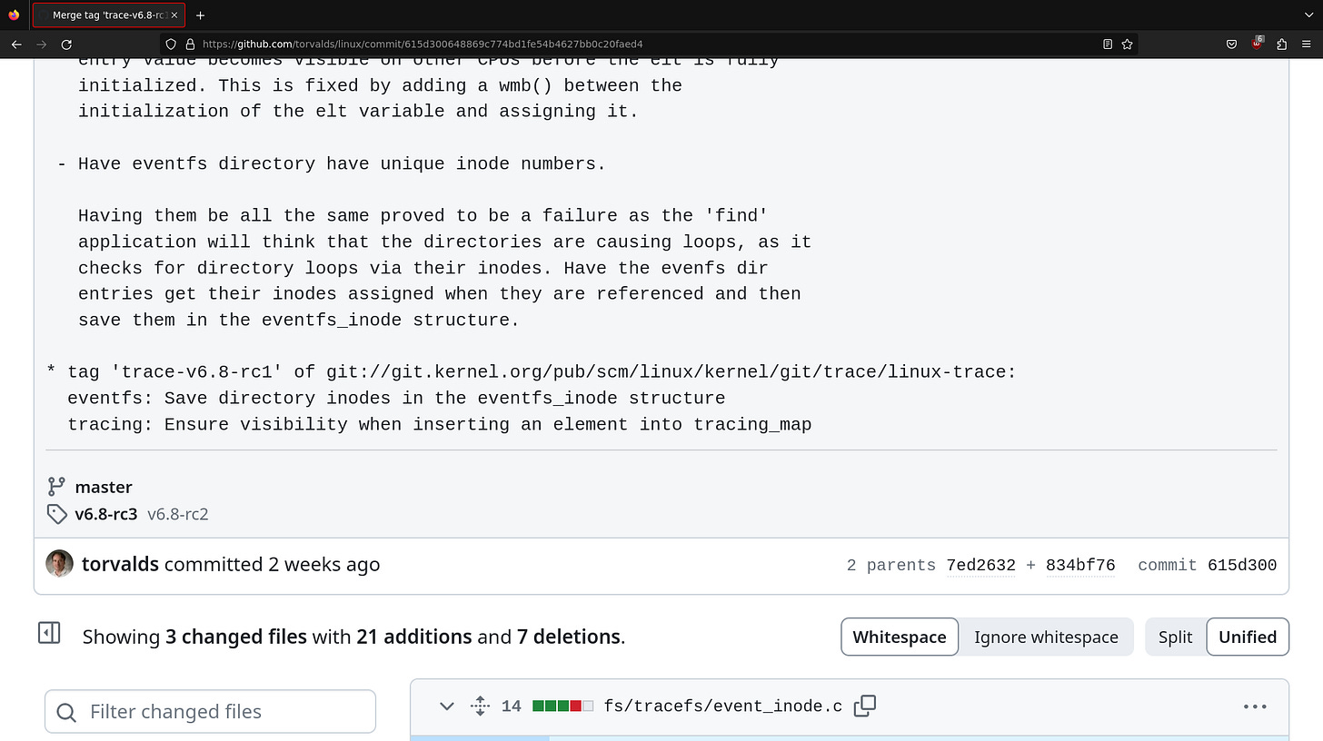 A Git patch file page from a GitHub webpage