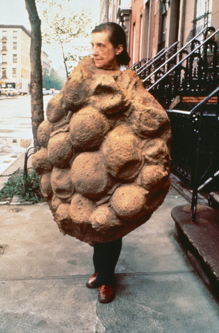 Did you know Louise Bourgeois once wore one of her latex