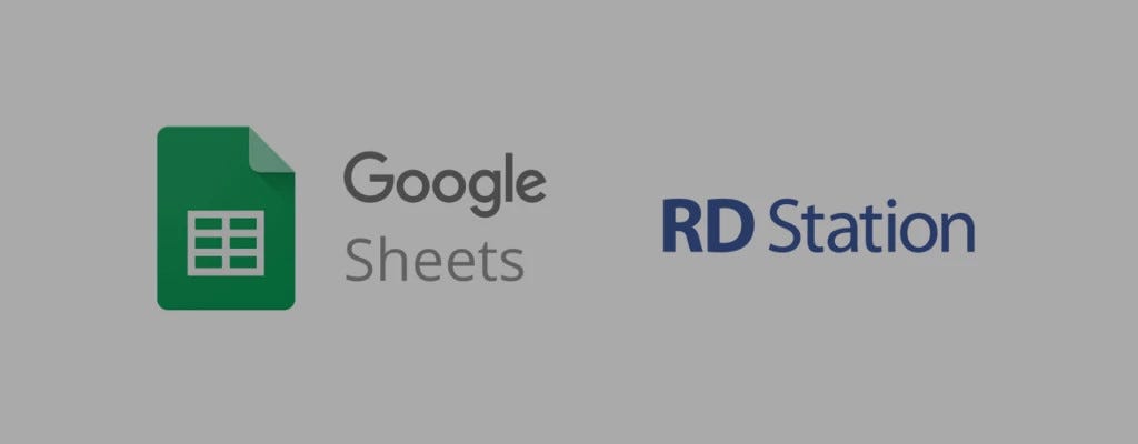 Logos of Google Sheets and RD Station side by side.