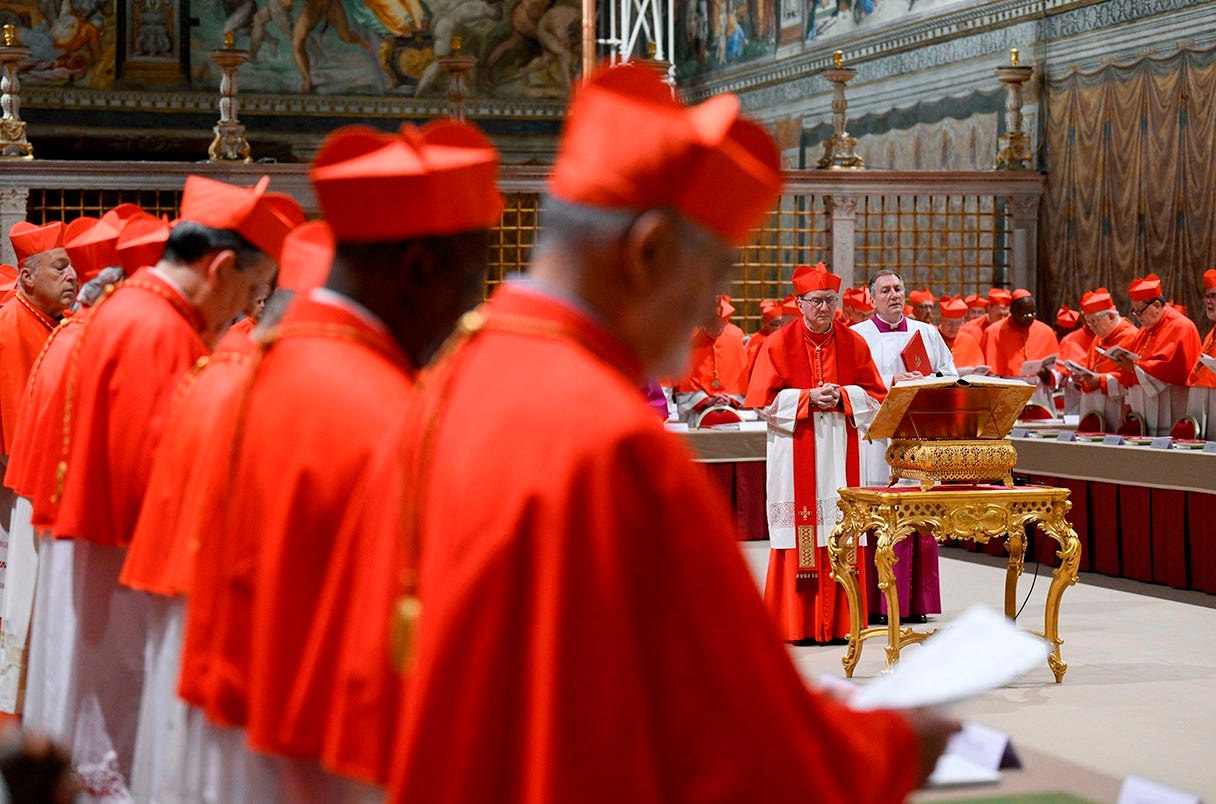 cardinal electors enter the Sistine Chapel cardinal electors enter the Sistine Chapel