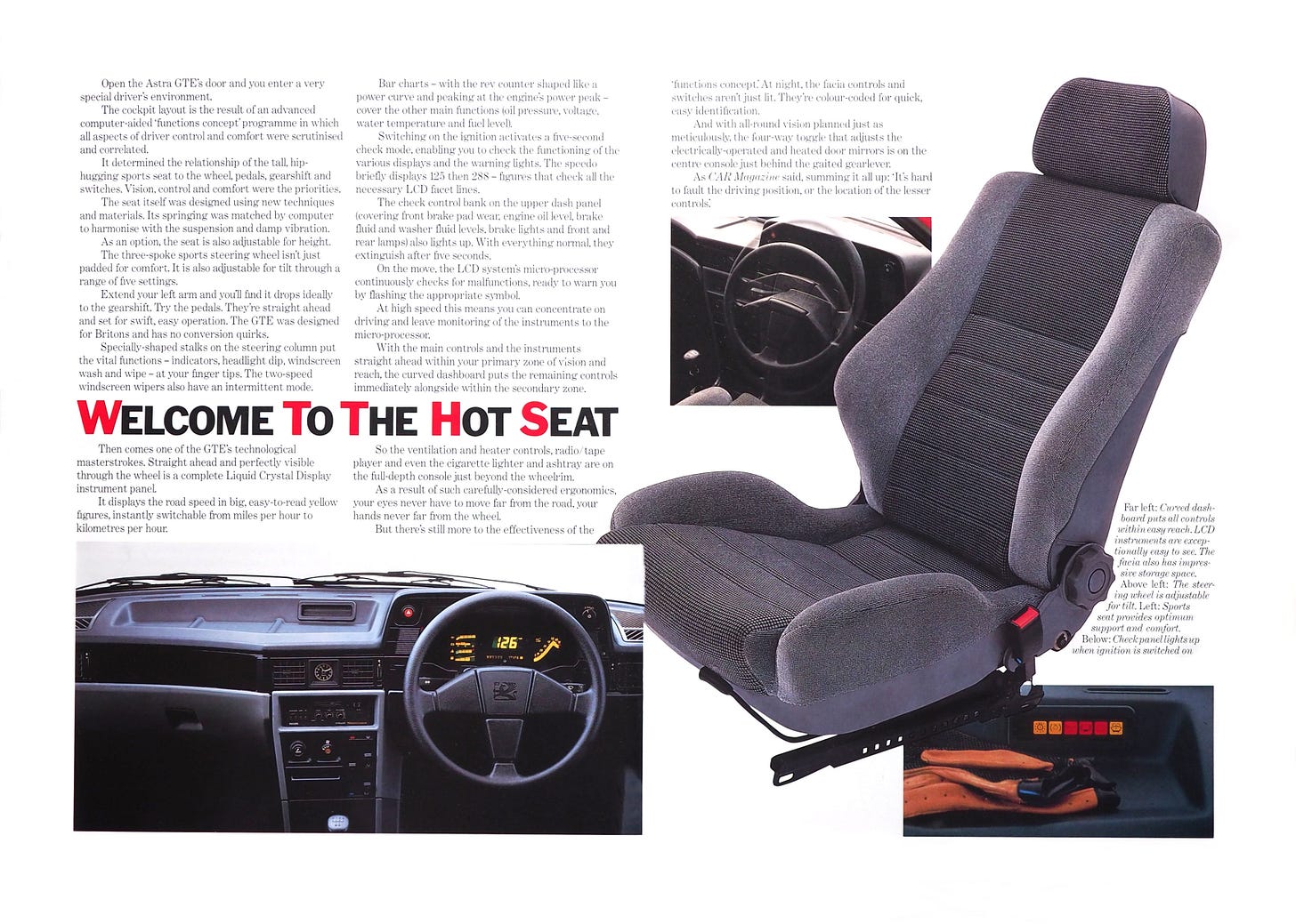 Vauxhall Astra GTE 1984 brochure