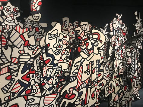 Photos taken by SLART of Jean Dubuffet's Art at The Barbican Gallery, 2021.