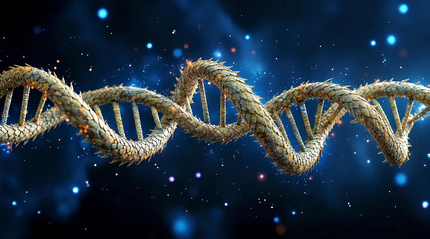 Victim scales wrapped around DNA
