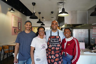 Colin at a restaurant