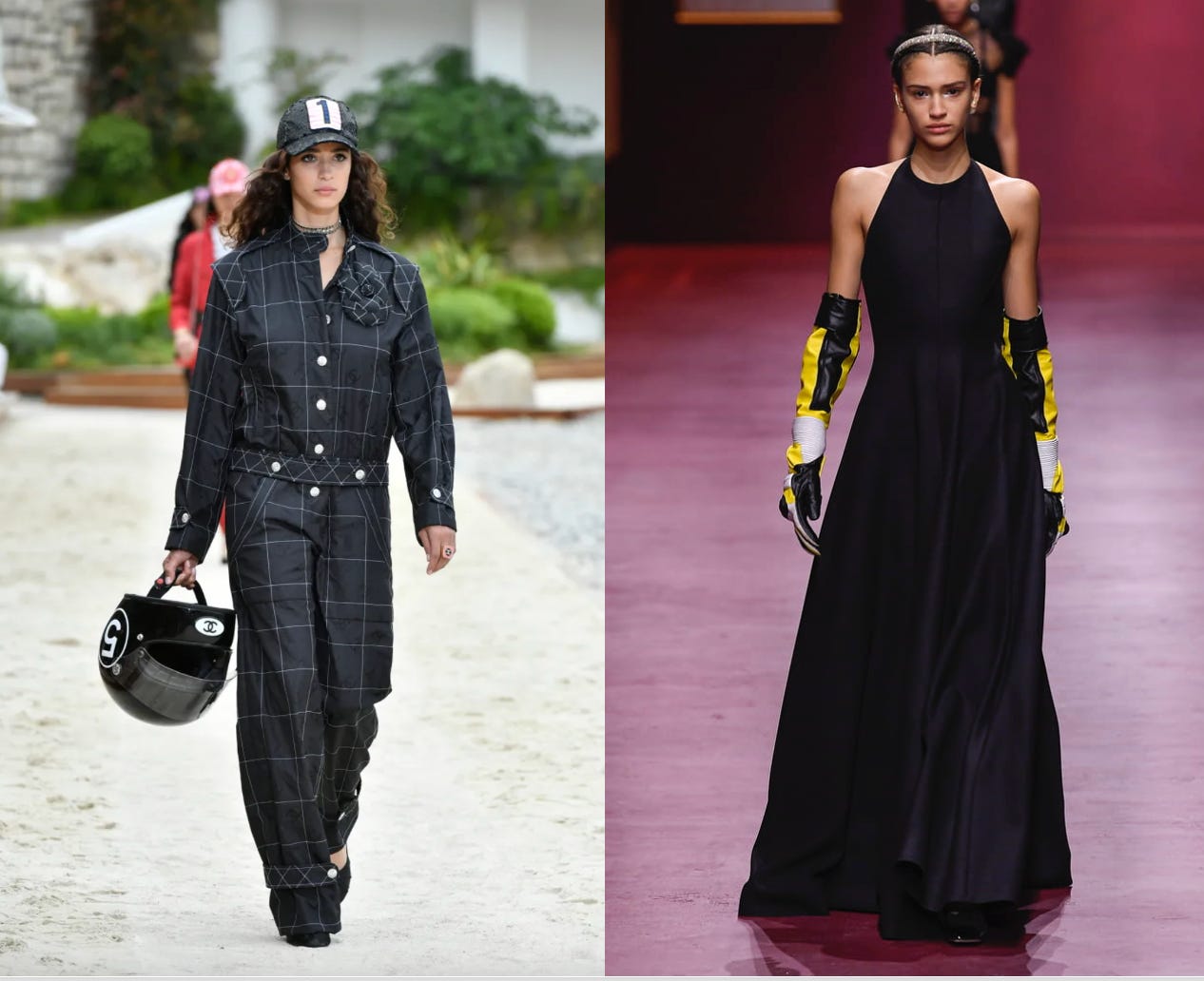 CHANEL cruise 2023 collection look & Dior Fall-Winter RTW 2022 look