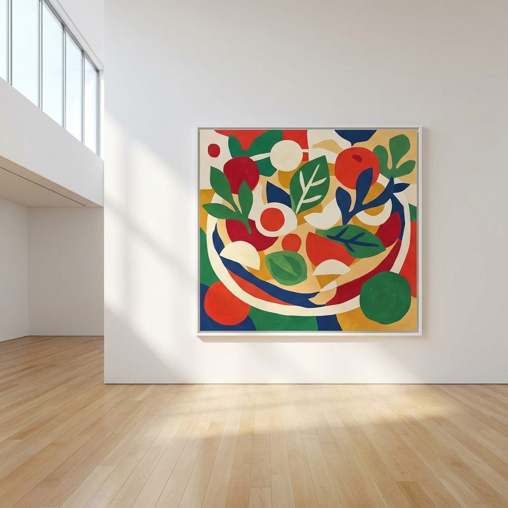 Summer Salad, In the style of Matisse