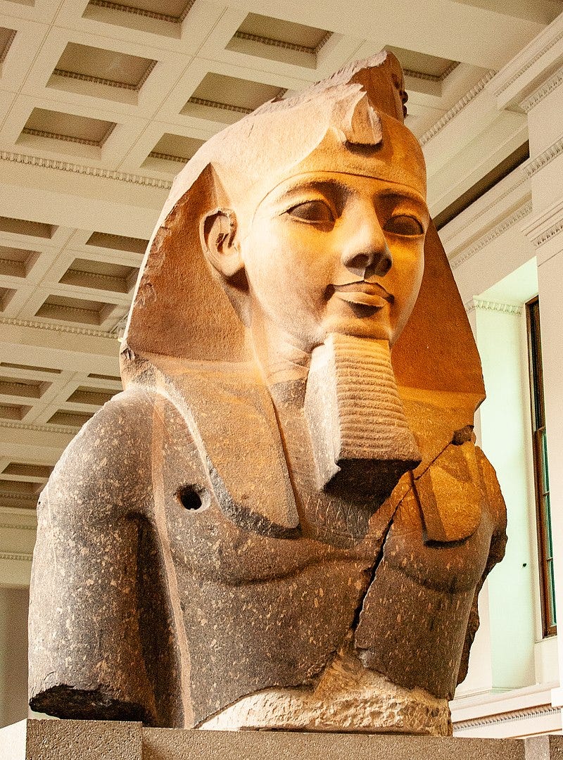 Room 4 – Colossal bust of Ramesses II, known as the Younger Memnon, c. 1250 BC Room 4 – Colossal bust of Ramesses II, known as the Younger Memnon, c. 1250 BC