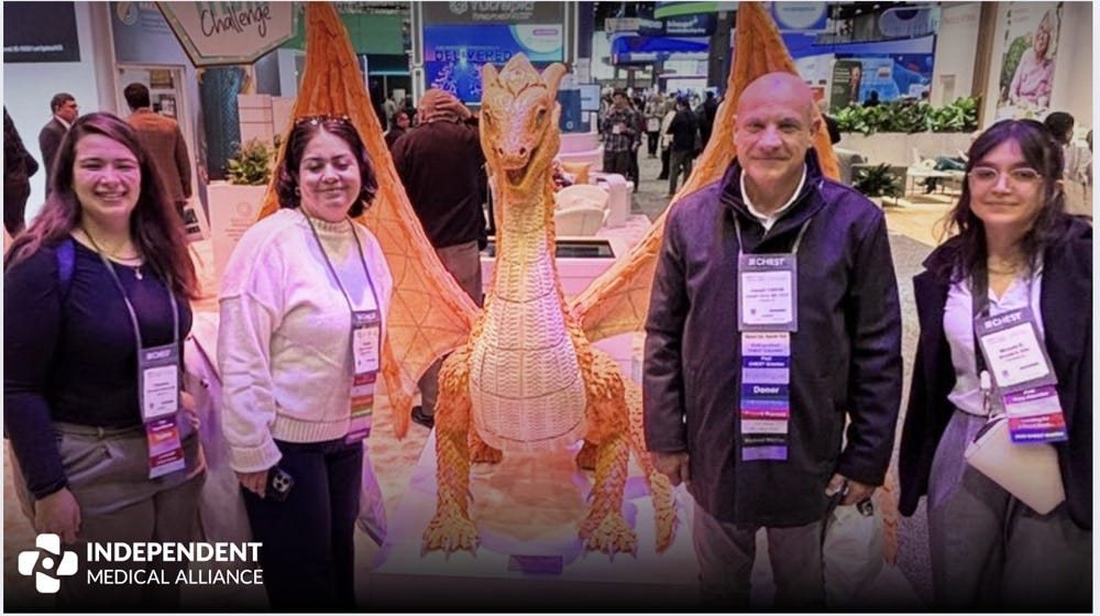 Joe Varon with researchers at CHEST