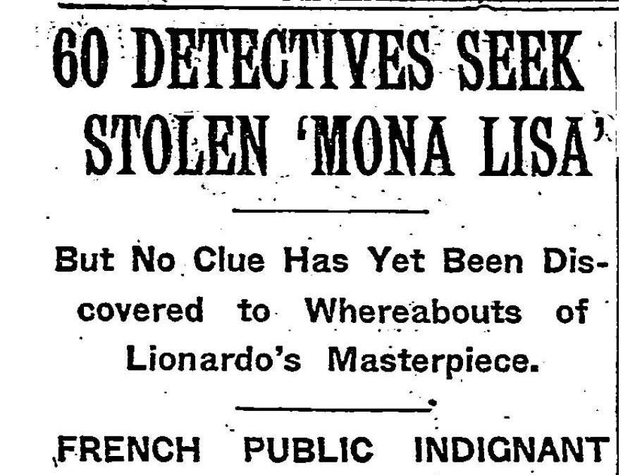 The Theft That Made The 'Mona Lisa' A Masterpiece : NPR The Theft That Made The 'Mona Lisa' A Masterpiece : NPR