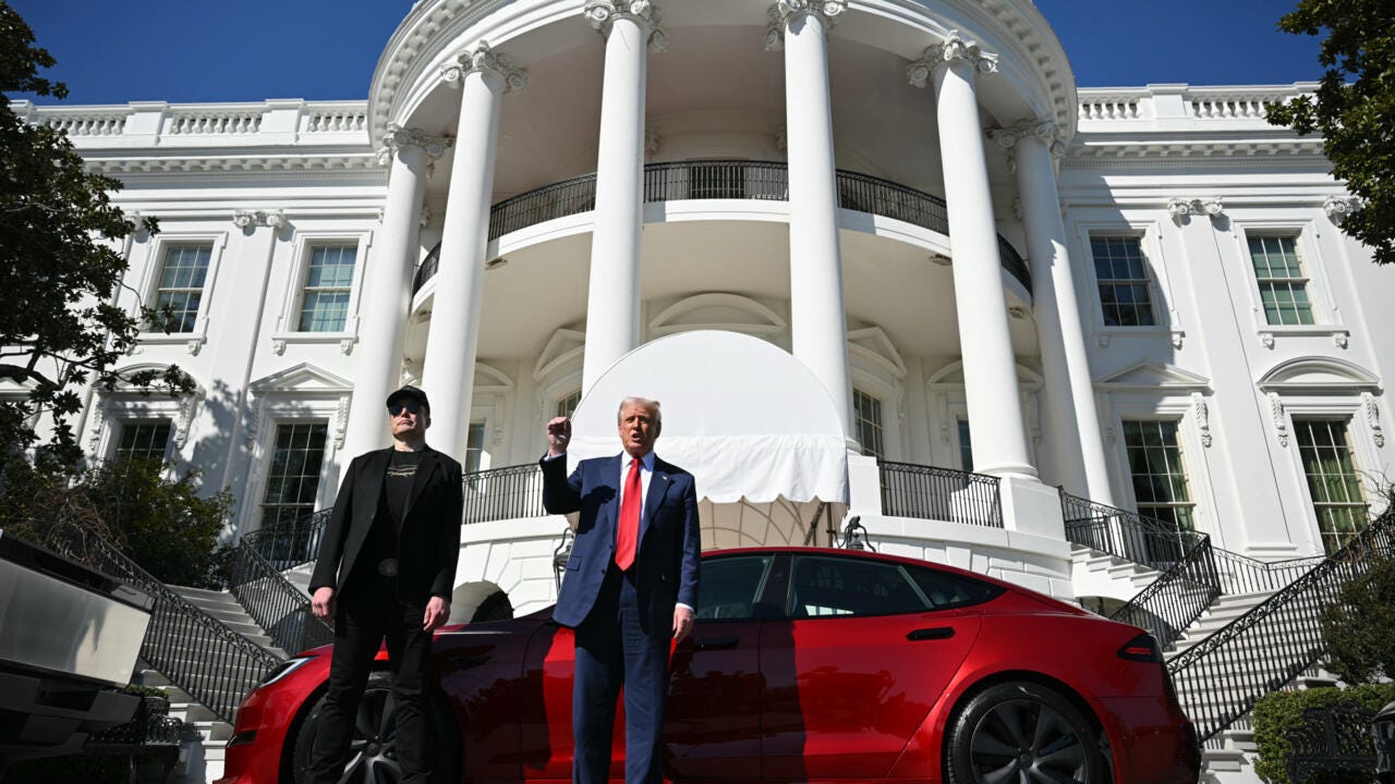 Trump talks up Tesla in White House show of support for Musk
