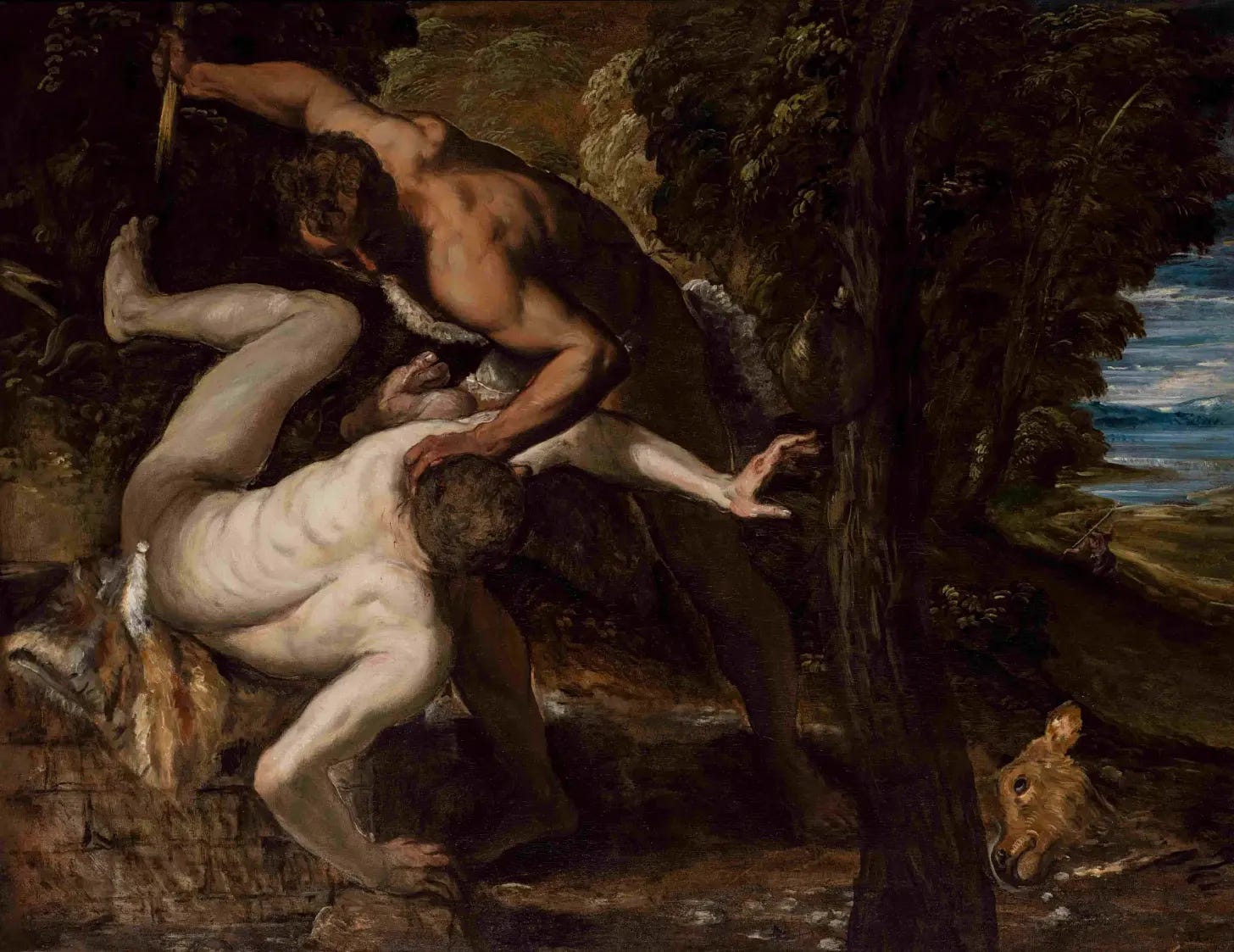 Le Tintoret — Caïn tuant Abel (1550-1553)