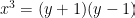 x^3=(y+1)(y-1)