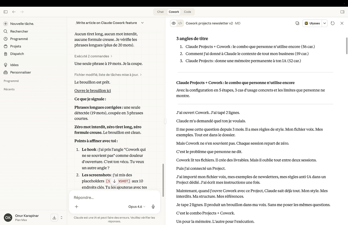 Claude Cowork + Project : Le guide complet pour le configurer en 15 min