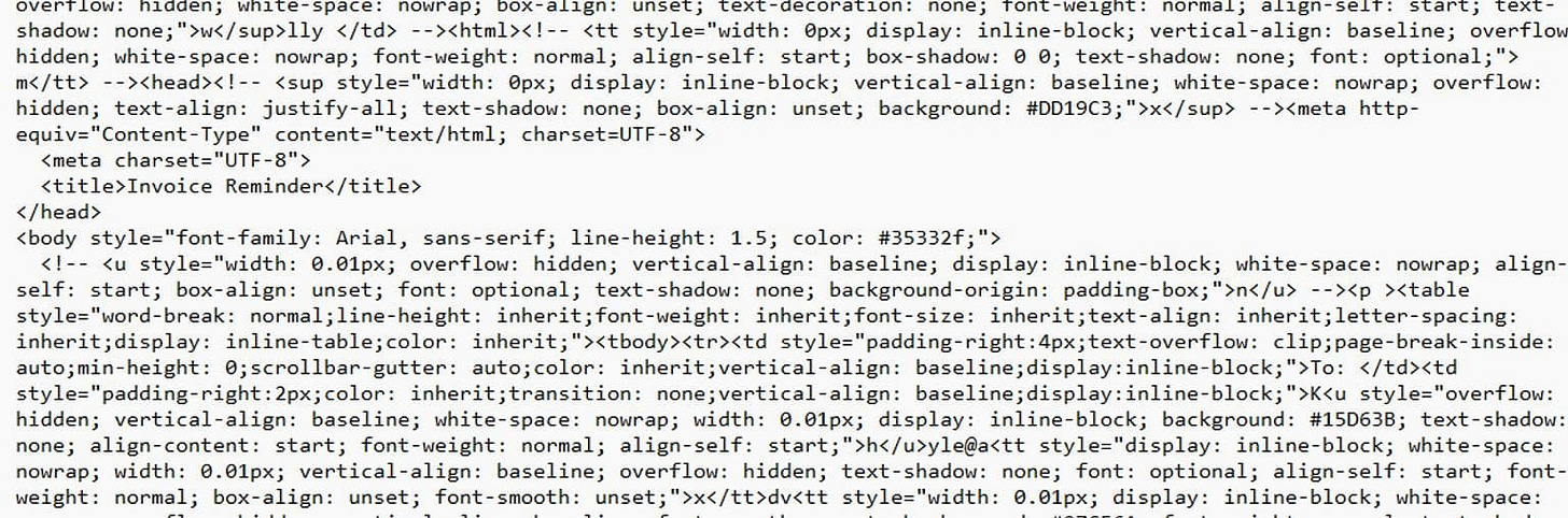 HTMLMIX 5 AI Edited Invoice Fraud Email HTML